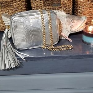 VICTORIA'S SECRET Silver and Gold Cross-Body NWT